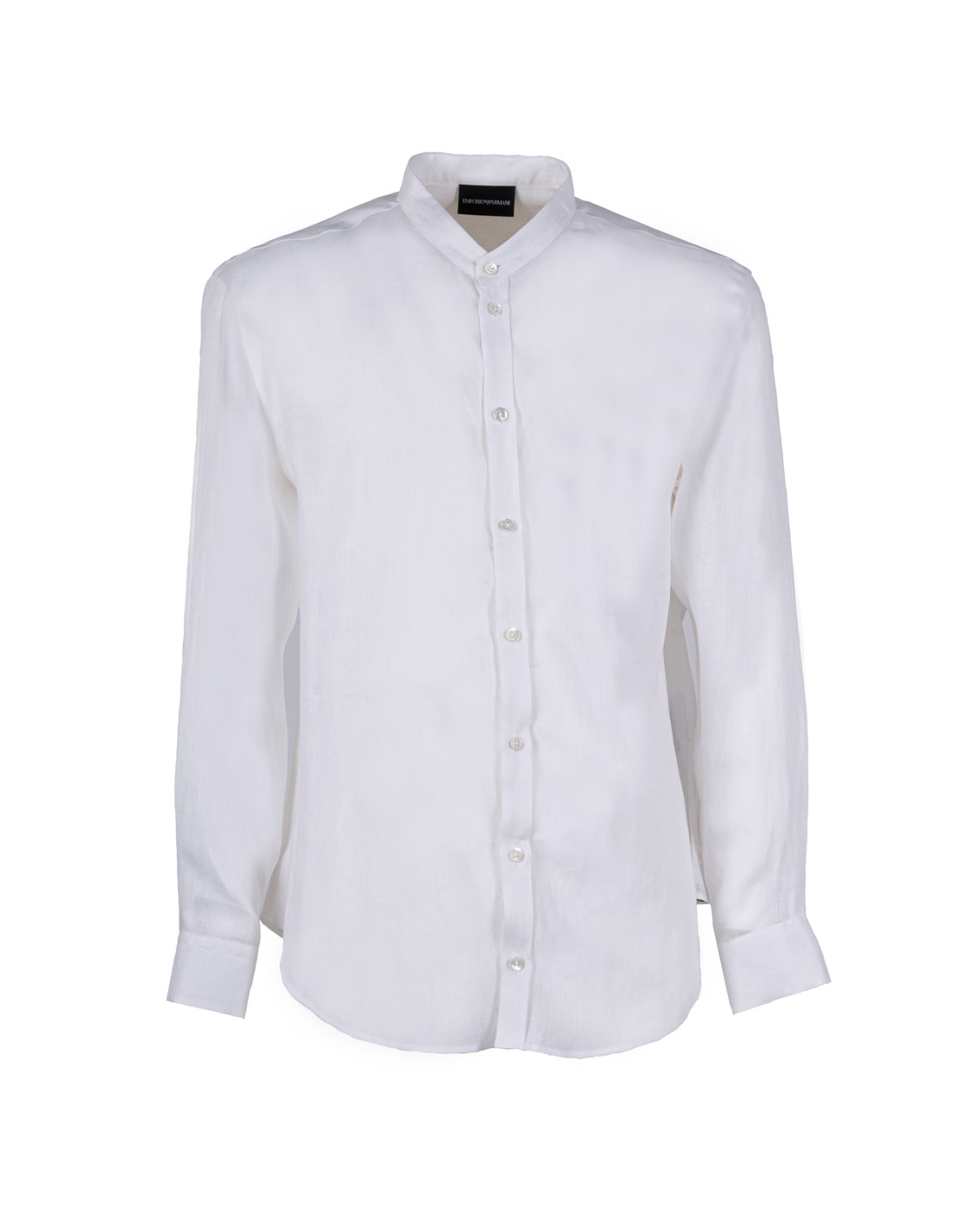 shop EMPORIO ARMANI Sales Camicia: Emporio Armani camicia collo guru in lino.
Brand logo.
Tinta unita.
Collo guru.
Maniche lunghe.
Polsini con bottoni.
Bottoni.
Chiusura sul fronte.
Composizione: 100% Lino.
Made in China.. 01SMGL 010F9-100 number 8237996